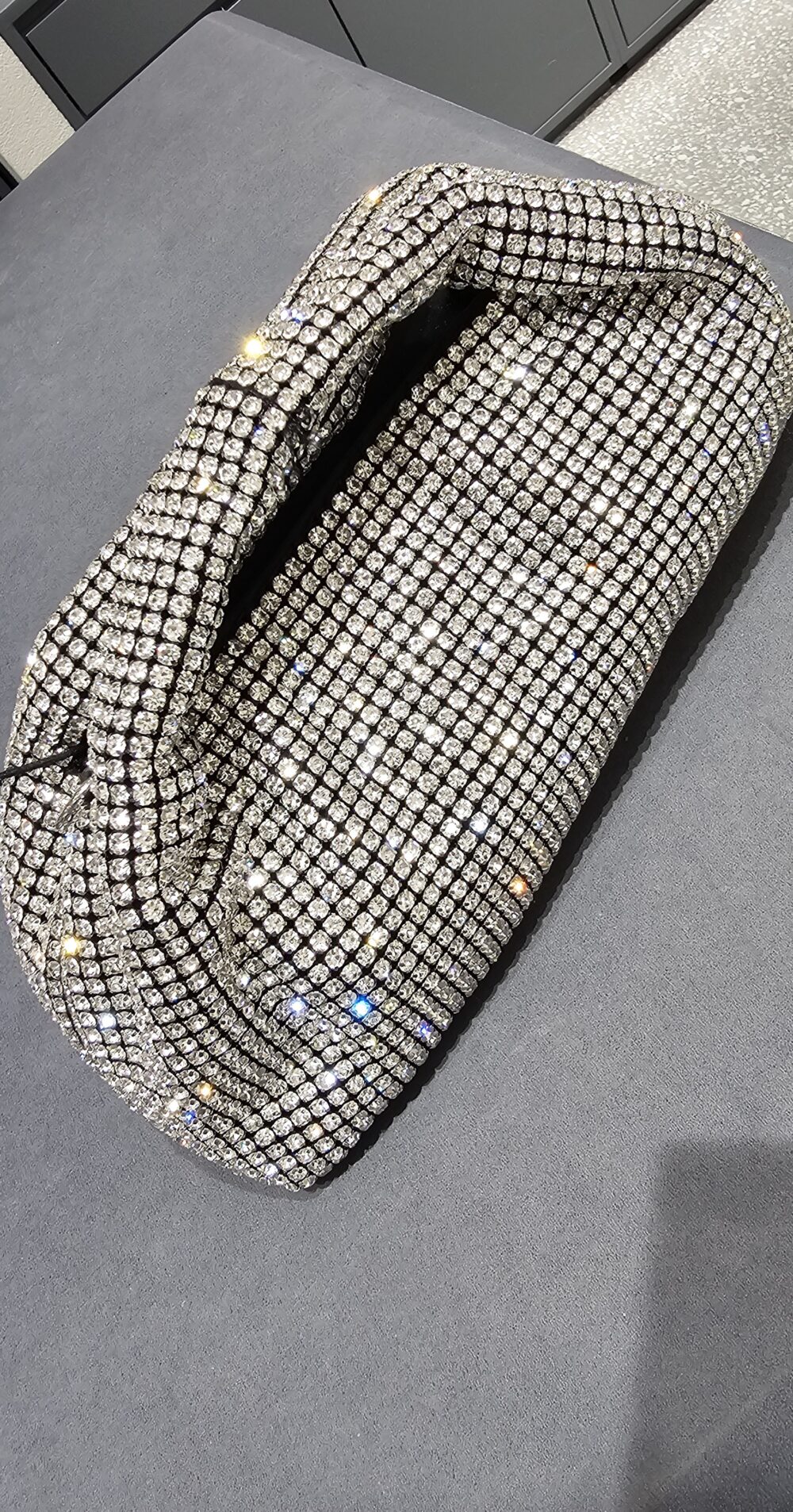 Silver Rhinestone clutch bag - Image 4