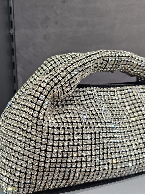 Silver Rhinestone clutch bag