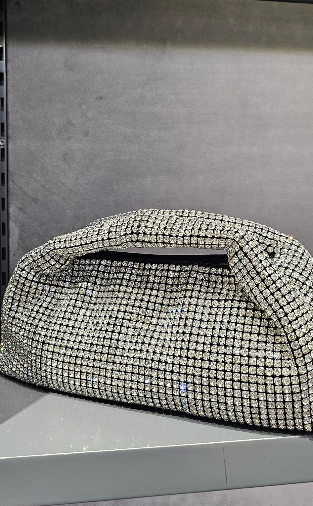 Silver Rhinestone clutch bag - Image 3