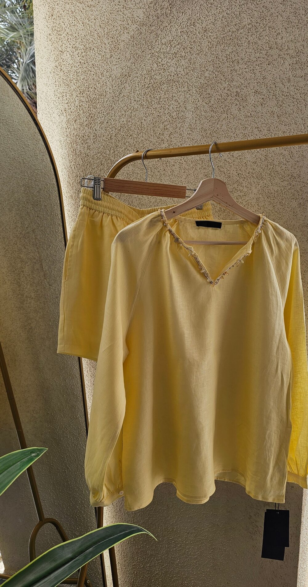 Yellow Linen Set